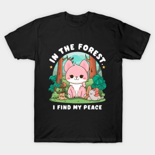 In the forest I find my peace cat T-Shirt